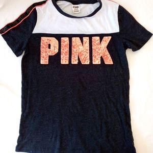 Victoria's Secret Rosegold Bling Oversize Small Shirt